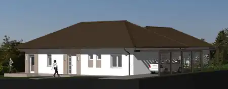 eladó új építésű ikerház, Csörög