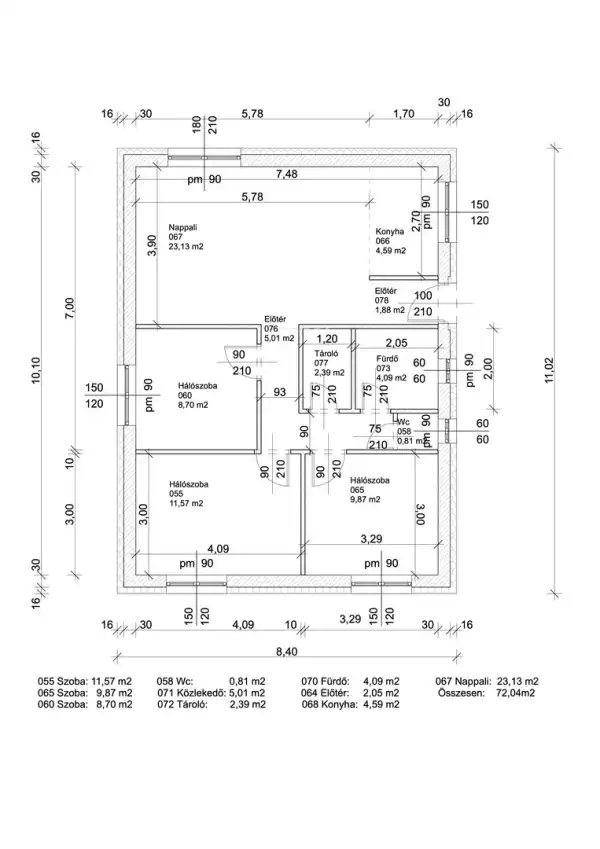 Eladó új építésű ikerház, Pécs 4 szoba 72 m² 79.9 M Ft