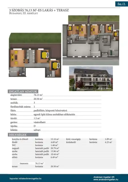 eladó új építésű téglalakás, Budapest, III. kerület