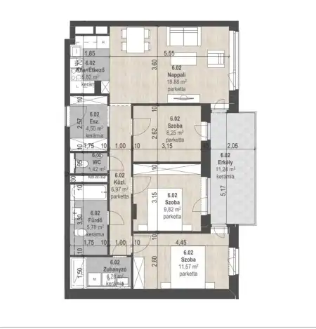 eladó új építésű téglalakás, Budapest, XIII. kerület