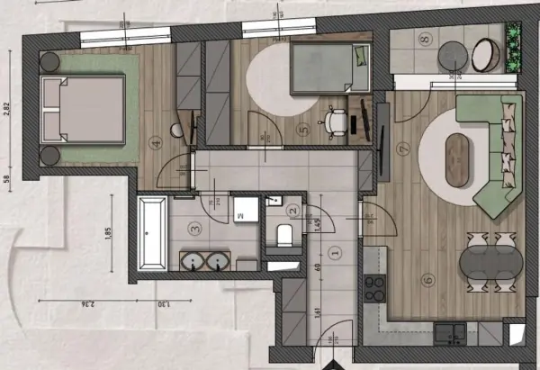 Eladó új építésű téglalakás, Budapest, XIII. kerület 3 szoba 63 m² 82.25 M Ft