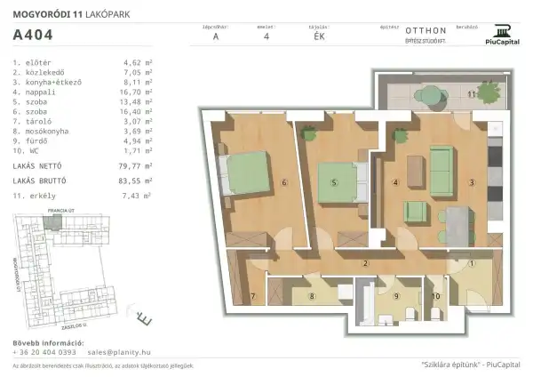 Eladó új építésű téglalakás, Budapest, XIV. kerület 3 szoba 80 m² 127.22 M Ft