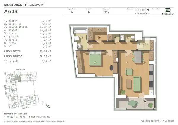 Eladó új építésű téglalakás, Budapest, XIV. kerület 1 szoba 66 m² 117.84 M Ft