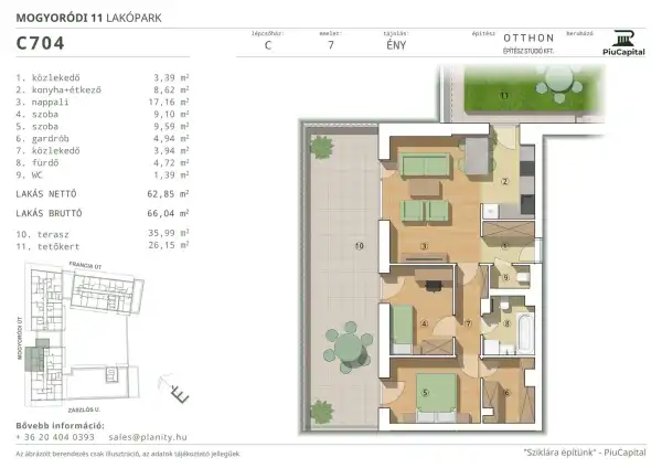 Eladó új építésű téglalakás, Budapest, XIV. kerület 3 szoba 63 m² 136.91 M Ft