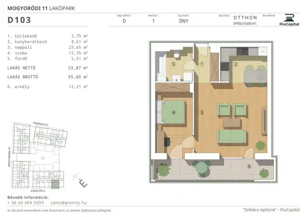 Eladó új építésű téglalakás, Budapest, XIV. kerület 2 szoba 54 m² 89.9 M Ft