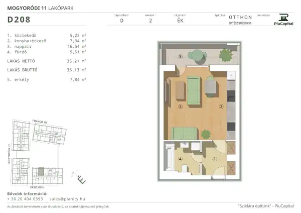 Eladó új építésű téglalakás, Budapest, XIV. kerület 1 szoba 35 m² 70.91 M Ft