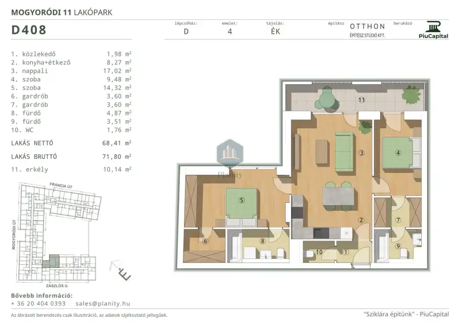 eladó új építésű téglalakás, Budapest, XIV. kerület