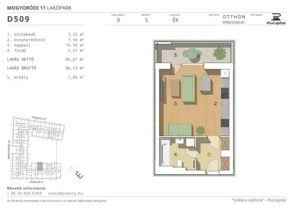 Eladó új építésű téglalakás, Budapest, XIV. kerület 1 szoba 35 m² 75.14 M Ft