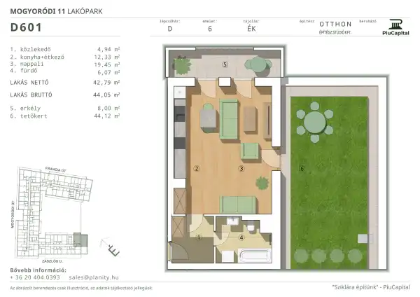 Eladó új építésű téglalakás, Budapest, XIV. kerület 1 szoba 43 m² 93.54 M Ft