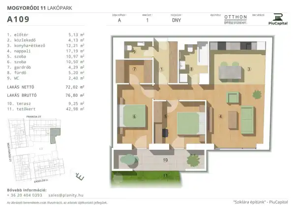 Eladó új építésű téglalakás, Budapest, XIV. kerület 3 szoba 73 m² 122.22 M Ft