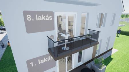 eladó újépítésű téglalakás, Nagyszentjános